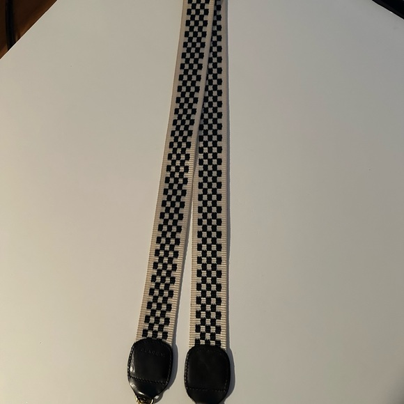 Clare V Checkered Black and White Crossbody Strap - Picture 3 of 3